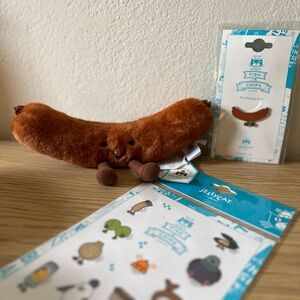 Jellycat Amusable Sausage Selfridges London Soft & Plush NWT